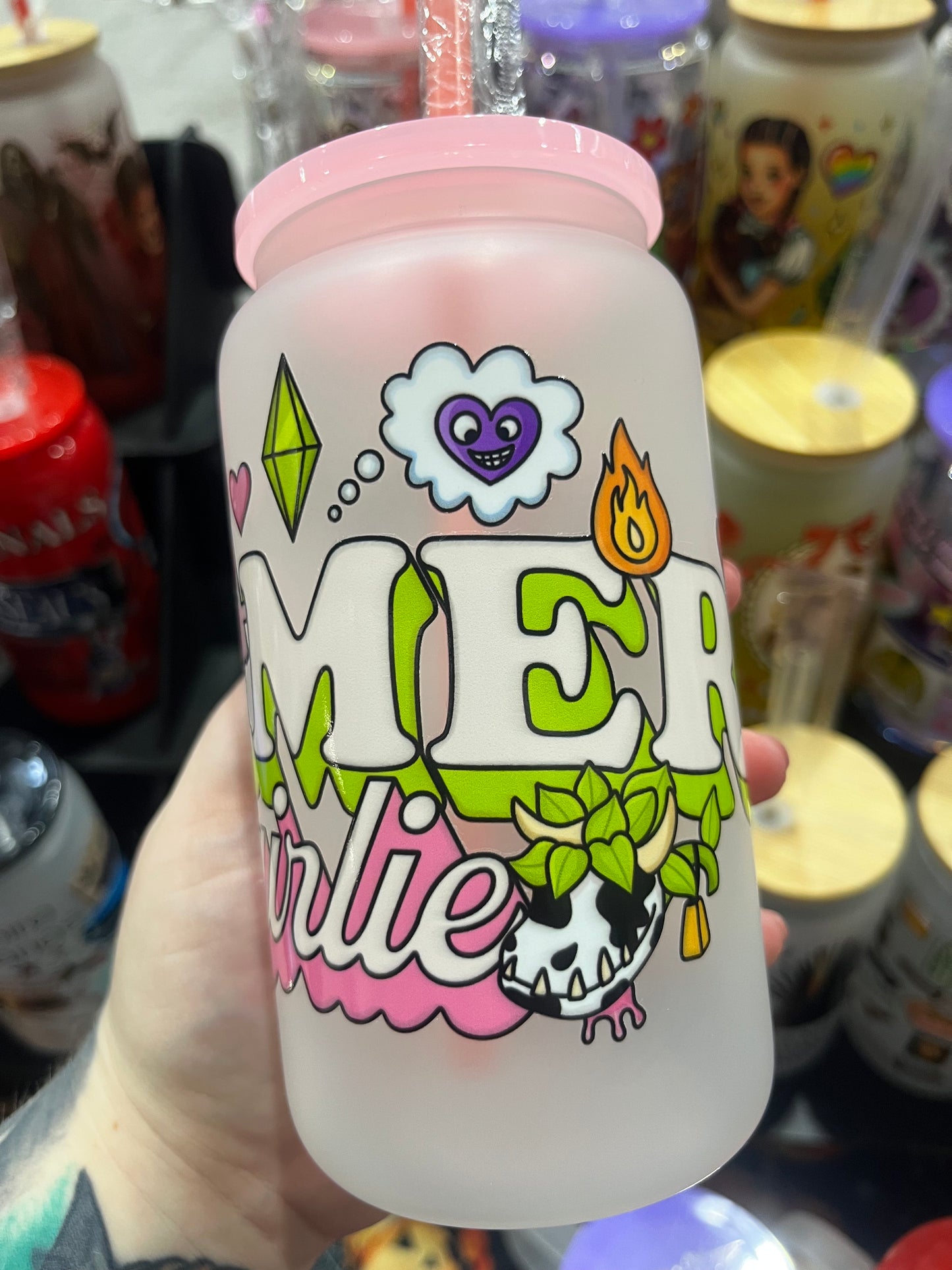 Sims Gamer Girl Glass Cup