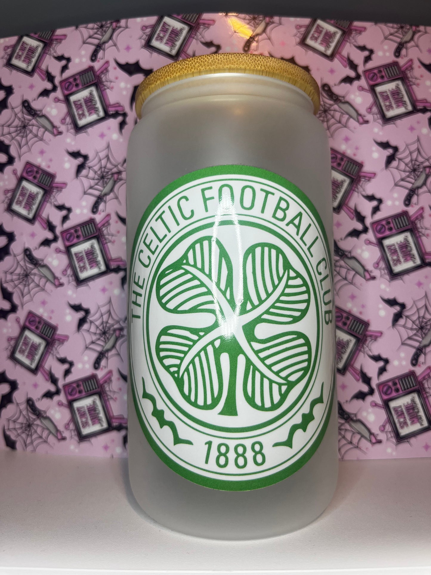Celtic Football Glass Cup