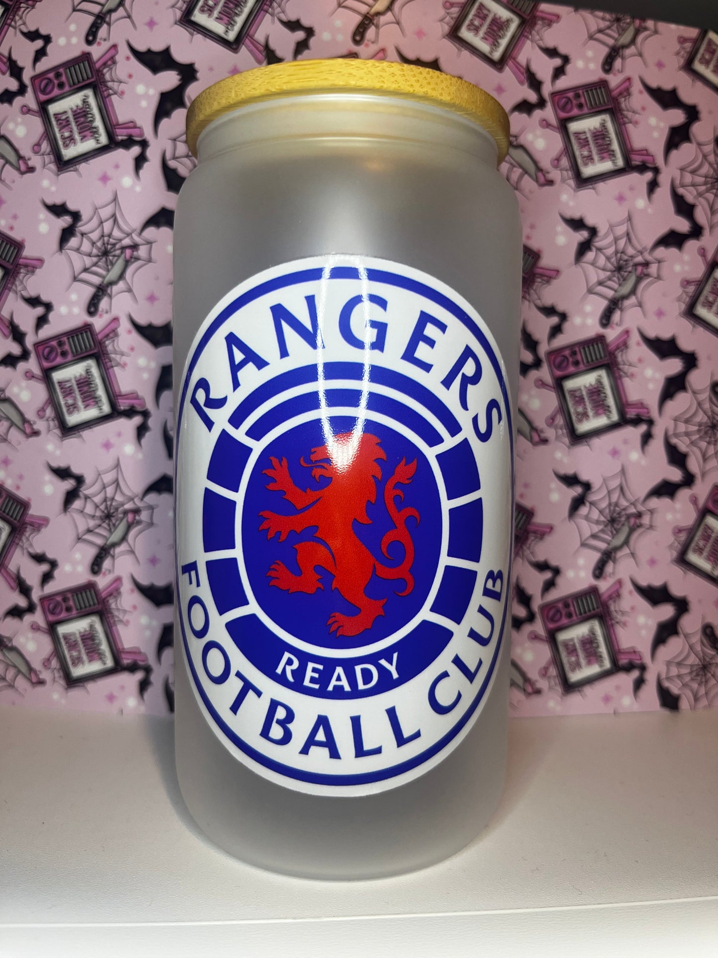 Rangers Football Glass Cup
