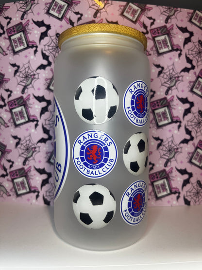 Rangers Football Glass Cup