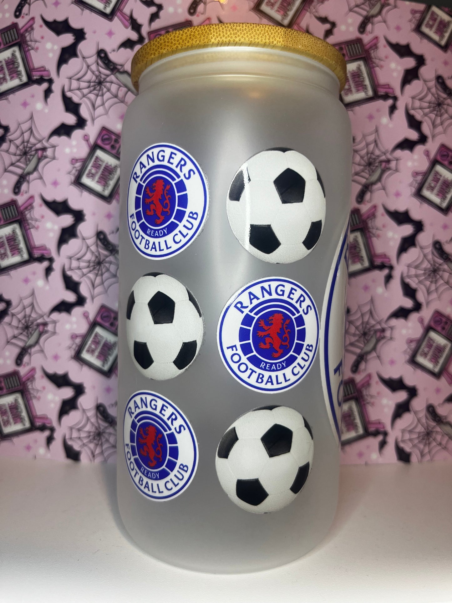 Rangers Football Glass Cup