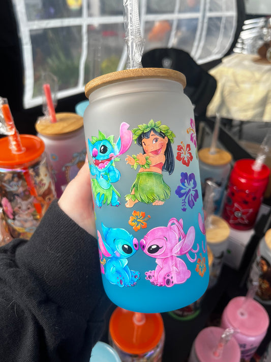 Stitch & Lilo Glass Cup