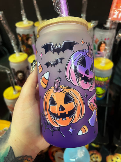 Pumpkins Glass Cup