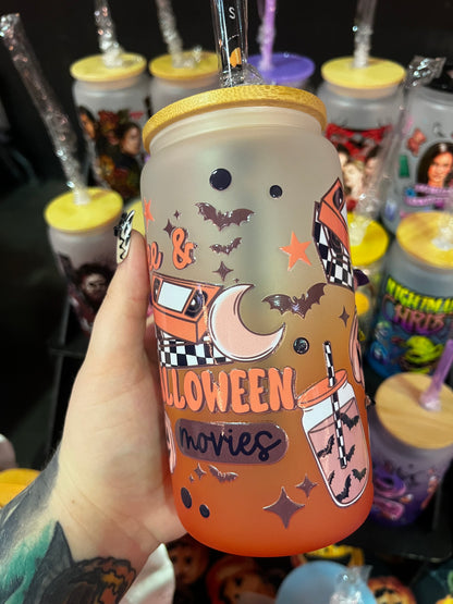 Coffee & Halloween Glass Cup