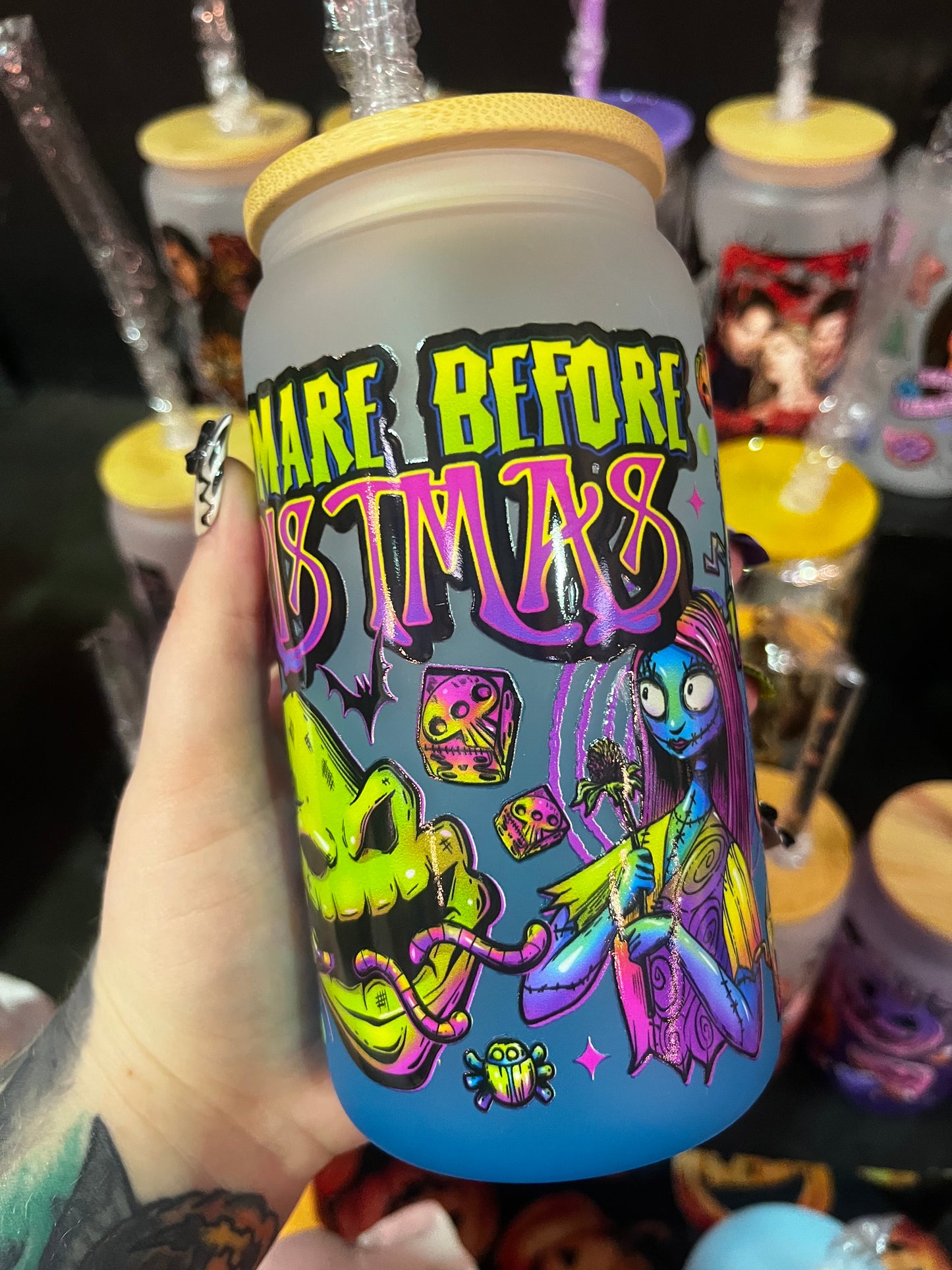 Nightmare Before Christmas Glass Cup