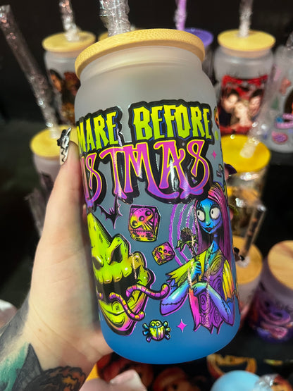 Nightmare Before Christmas Glass Cup