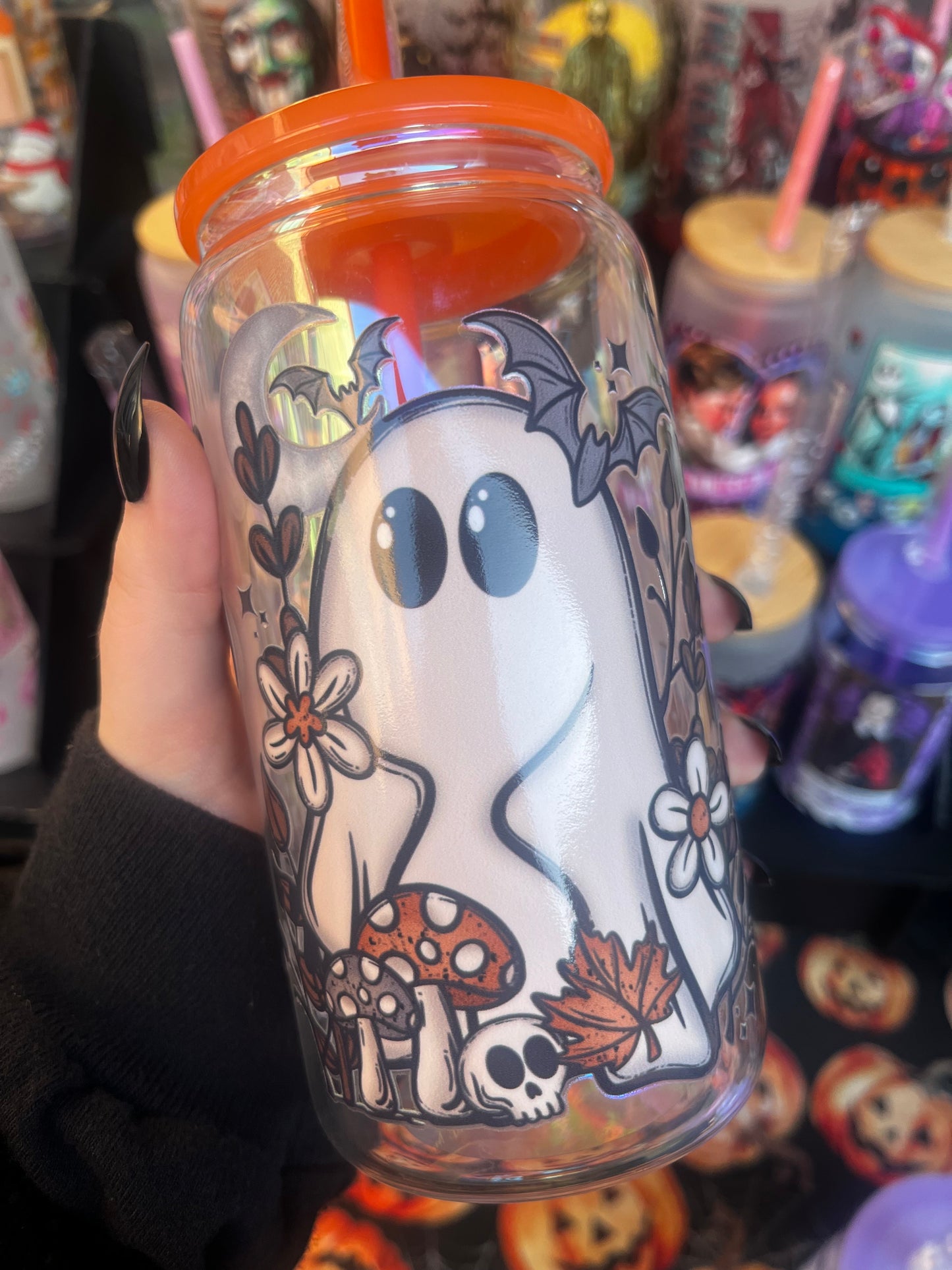 Autumn Ghost Glass Cup