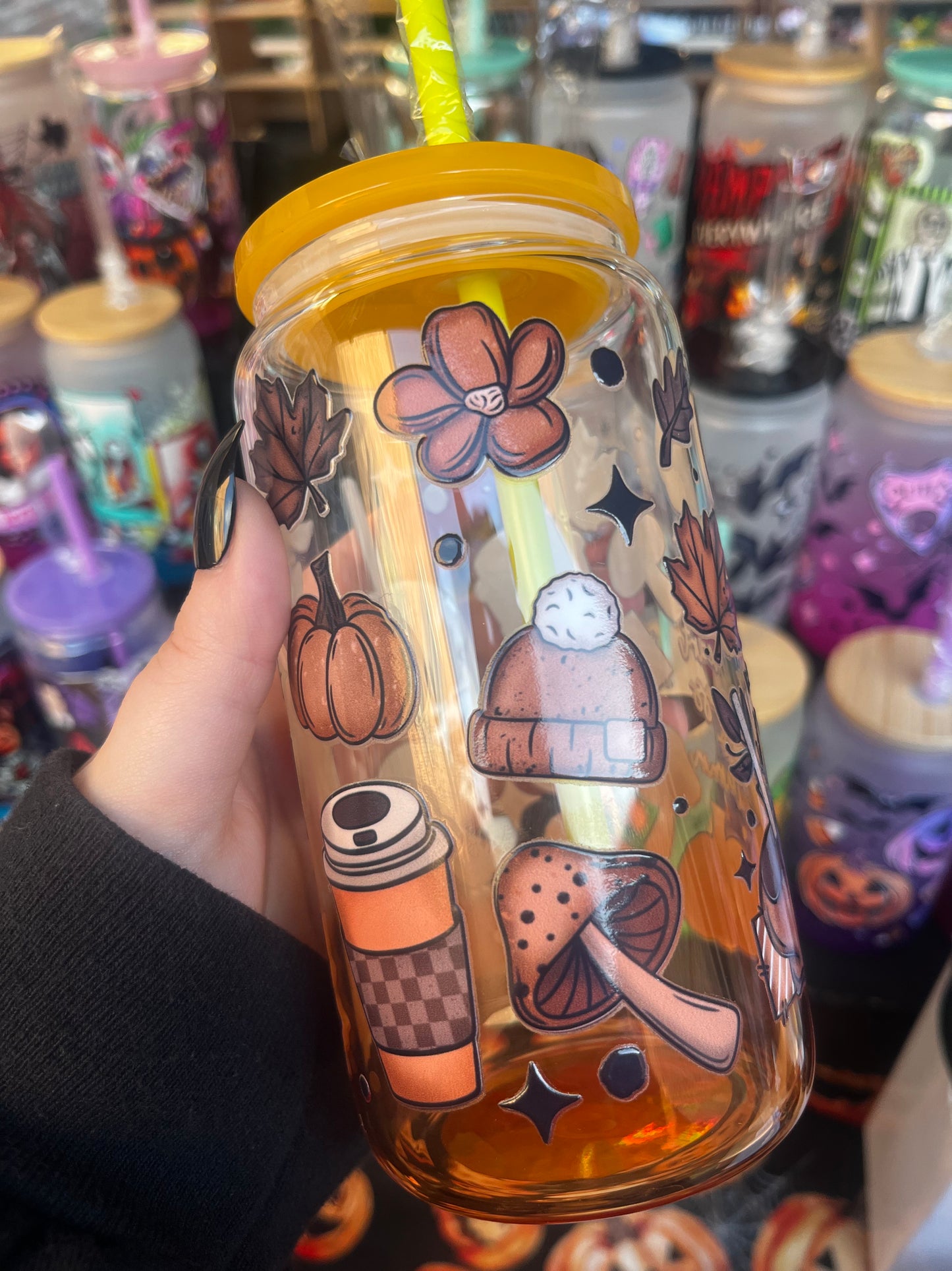 My Heart Belongs To Autumn Glass Cup