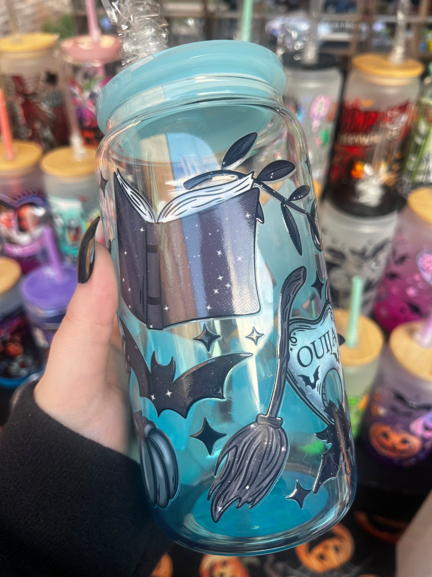Spell Books Glass Cup
