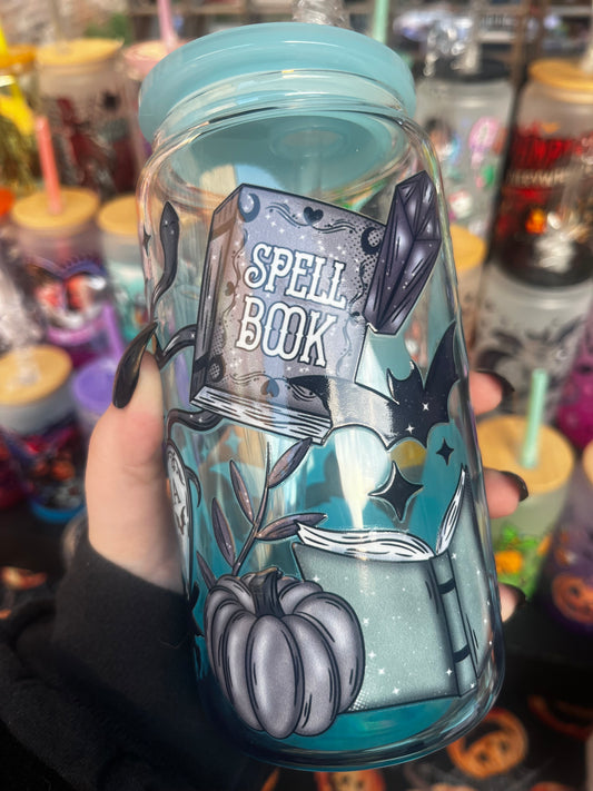 Spell Books Glass Cup