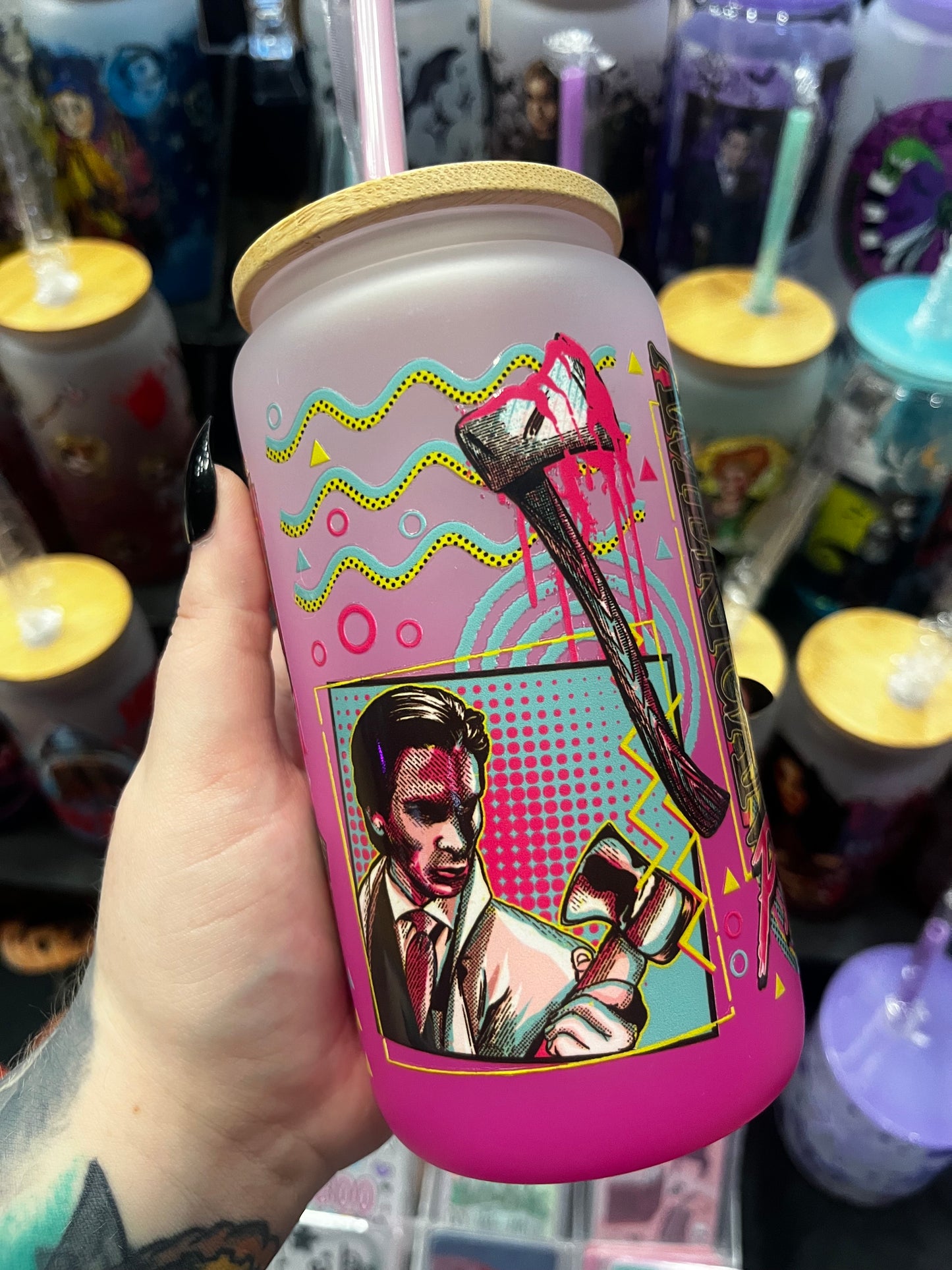 Psycho Glass Cup