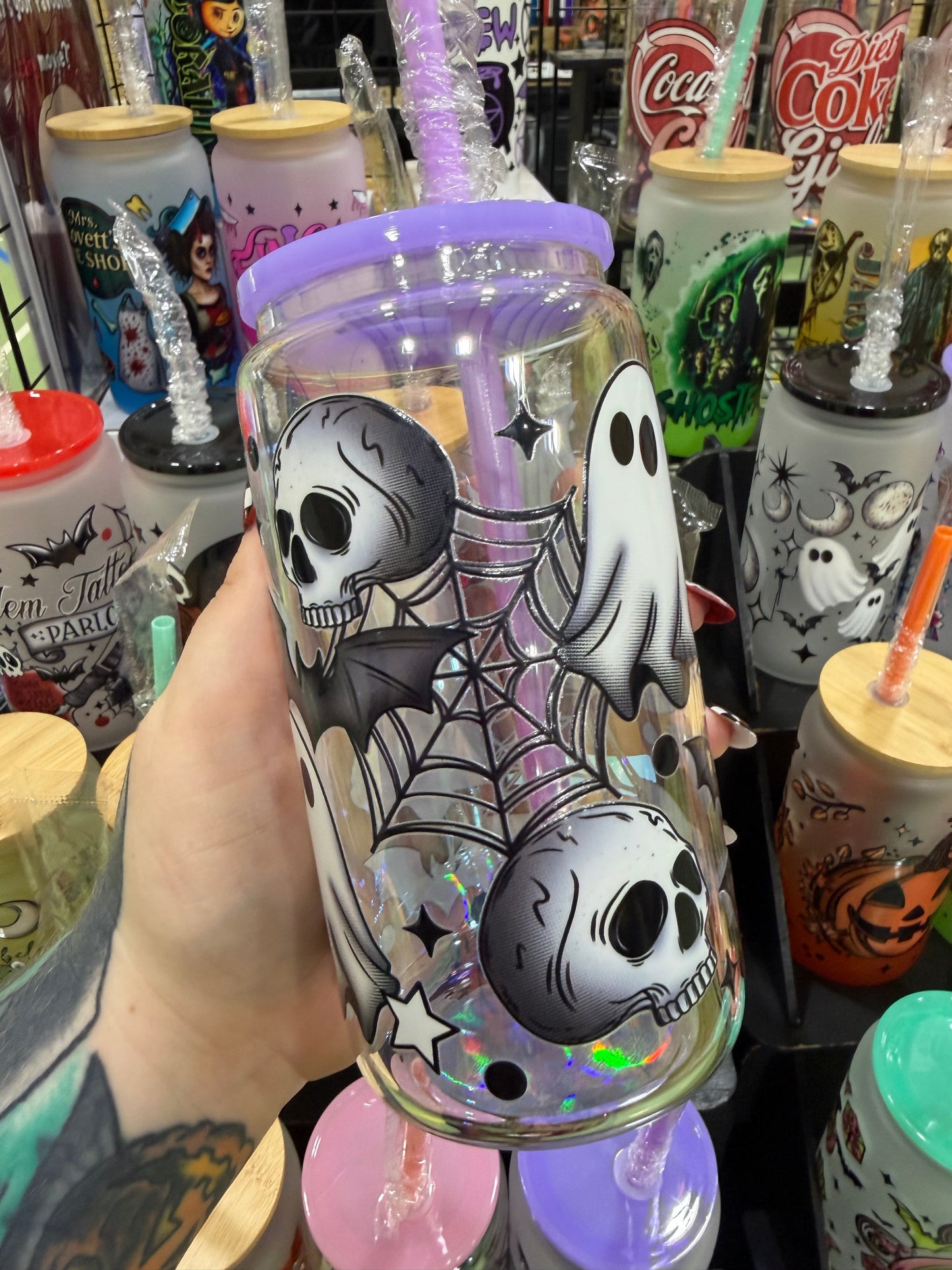Ghost & Skulls Glass Cup