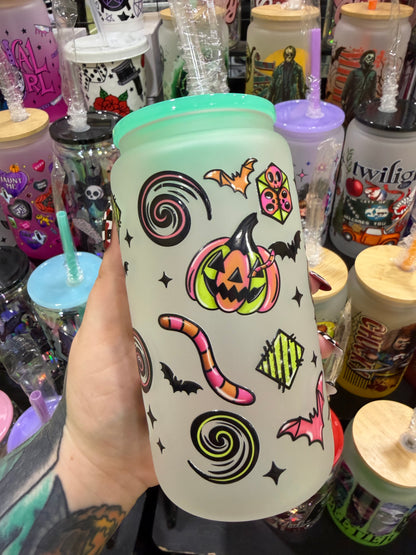 Spooky Vibes Glass Cup