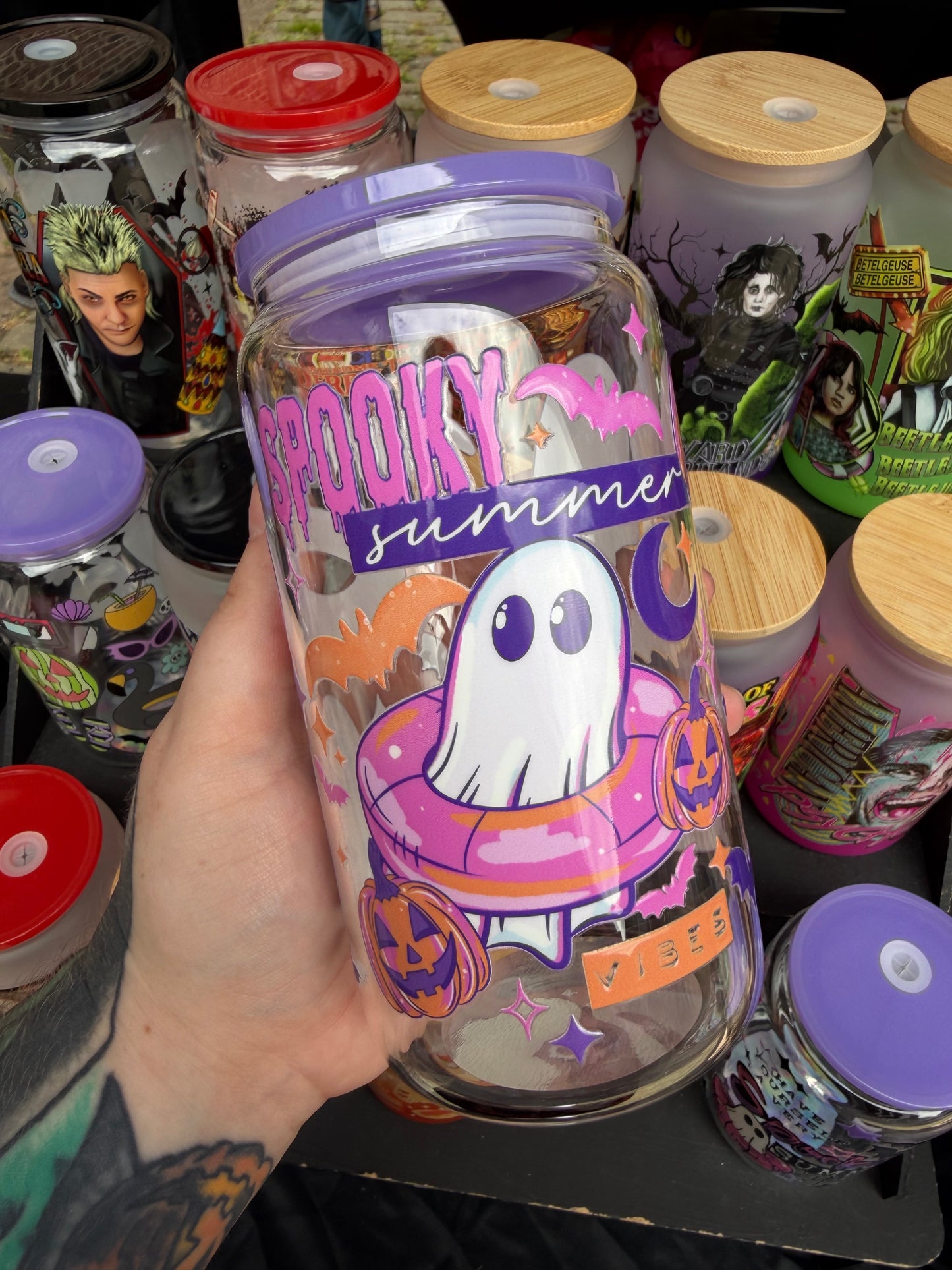 Summerween Vibes Glass Cup
