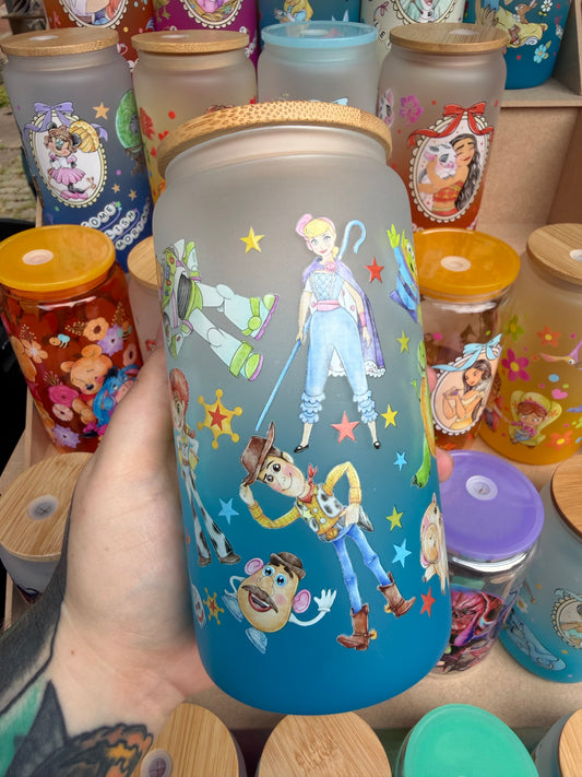Toy Adventure 16oz Glass Cup