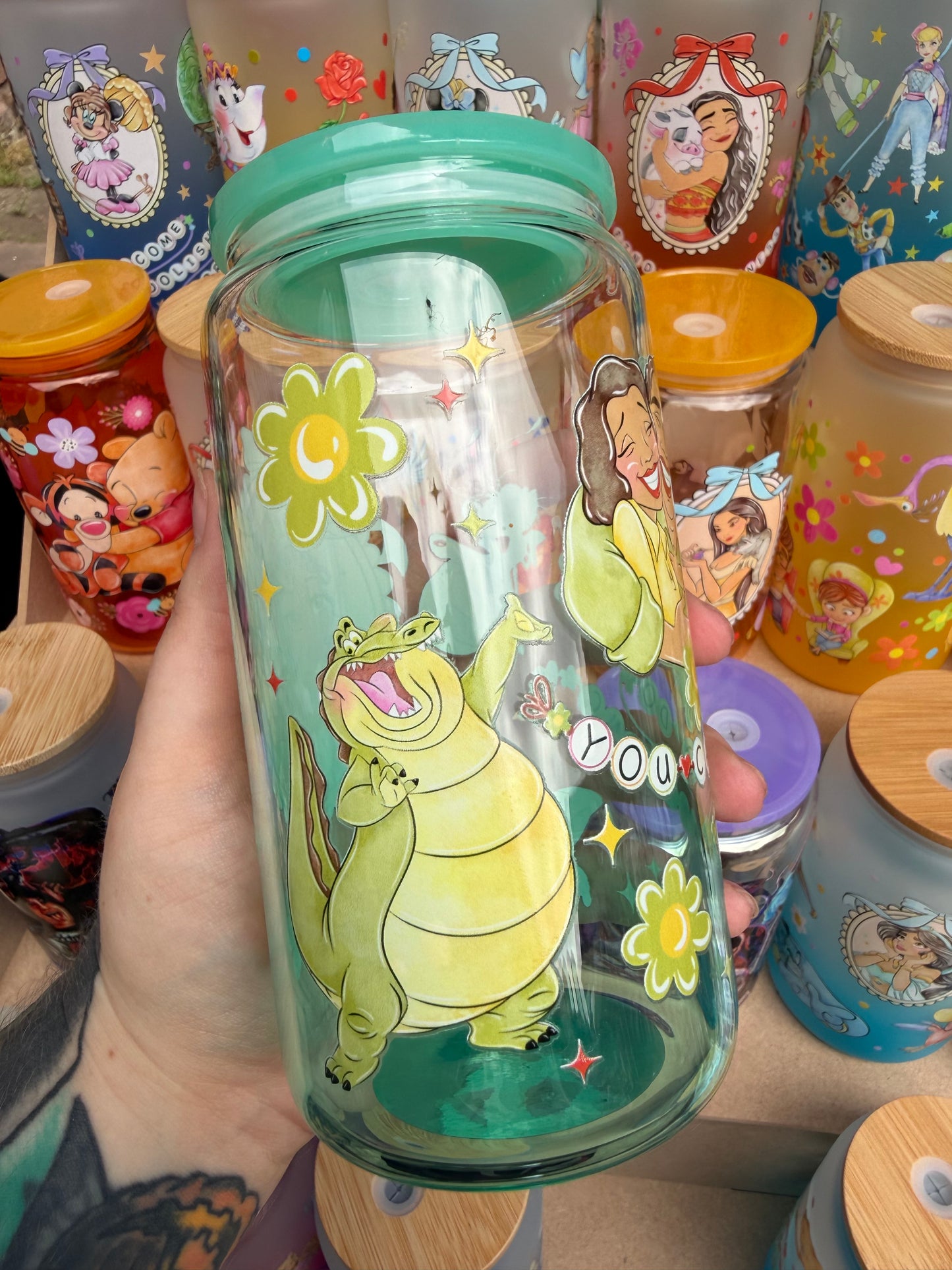 Princess Tiana 16oz Glass Cup