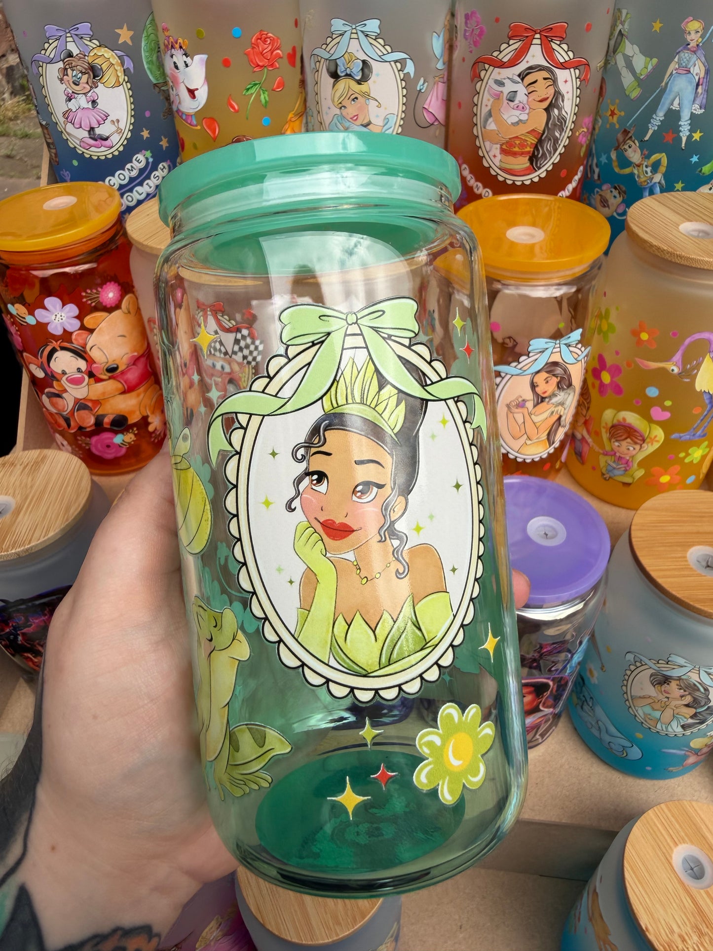Princess Tiana 16oz Glass Cup