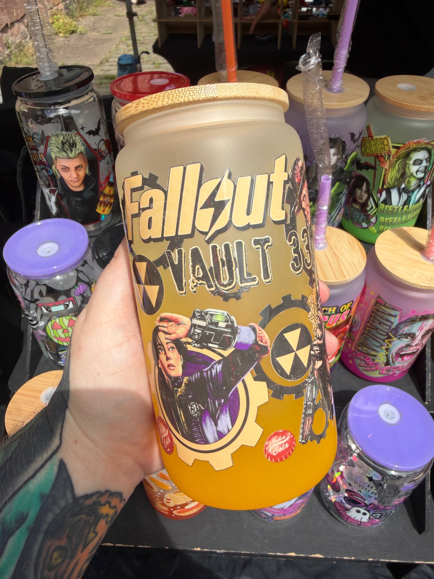 Fallout 16oz Glass Cup