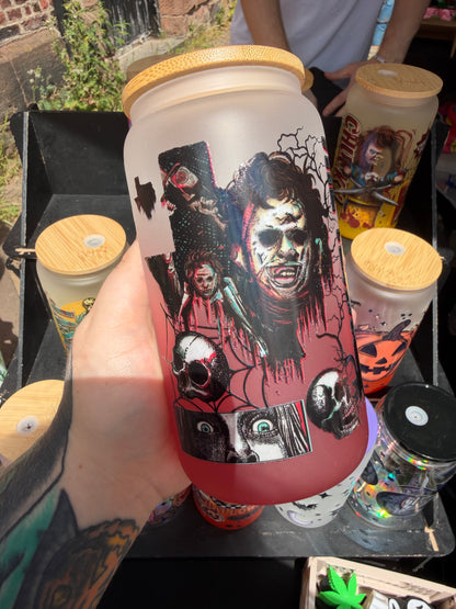 Leatherface 16oz Glass Cup