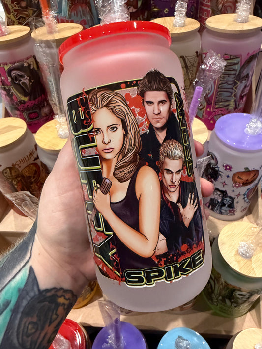 Vampire Slayer 16oz Glass Cup