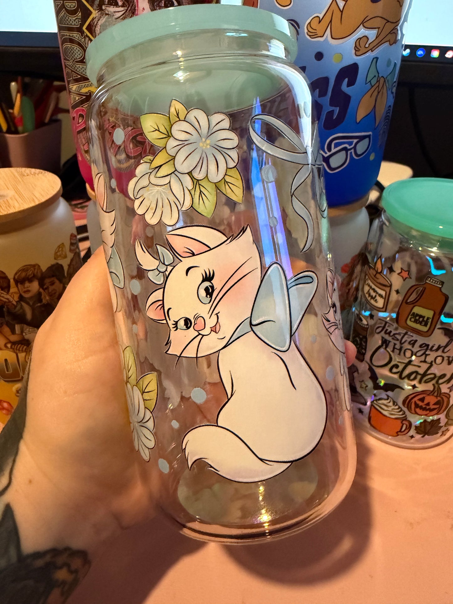 Marie Blue Glass Cup
