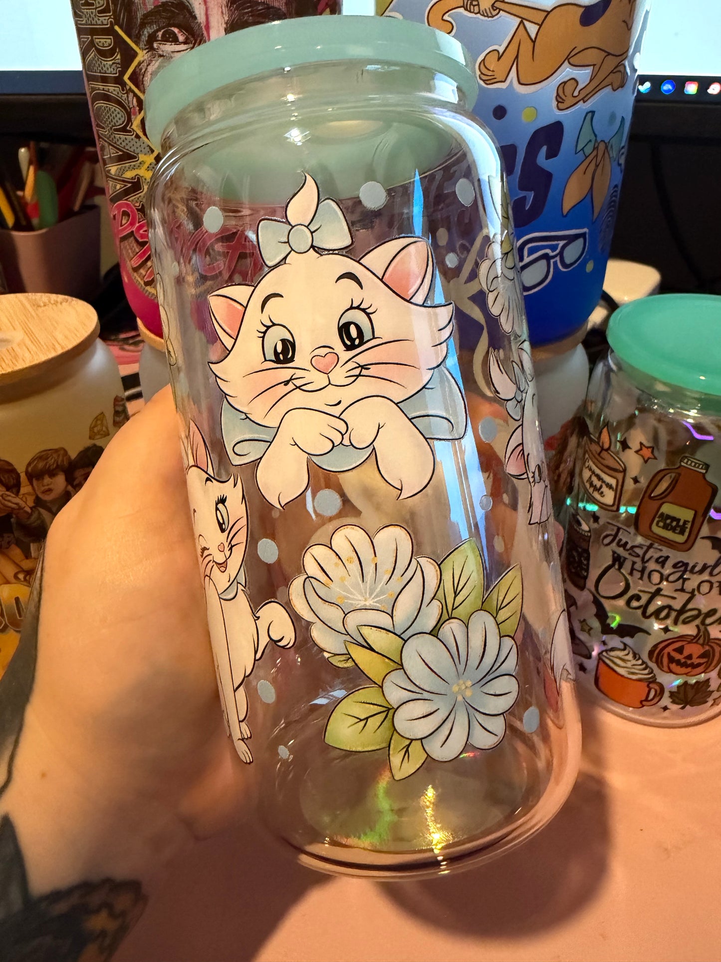 Marie Blue Glass Cup
