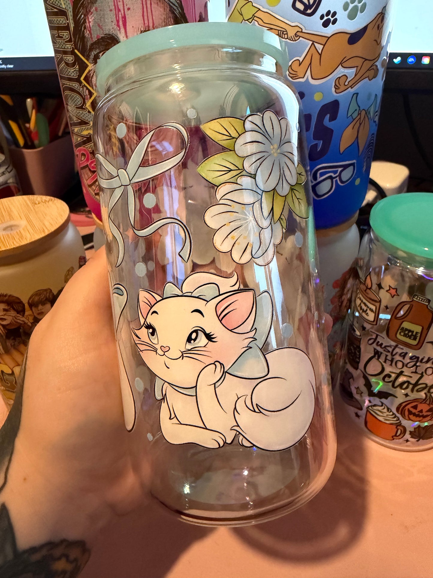 Marie Blue Glass Cup