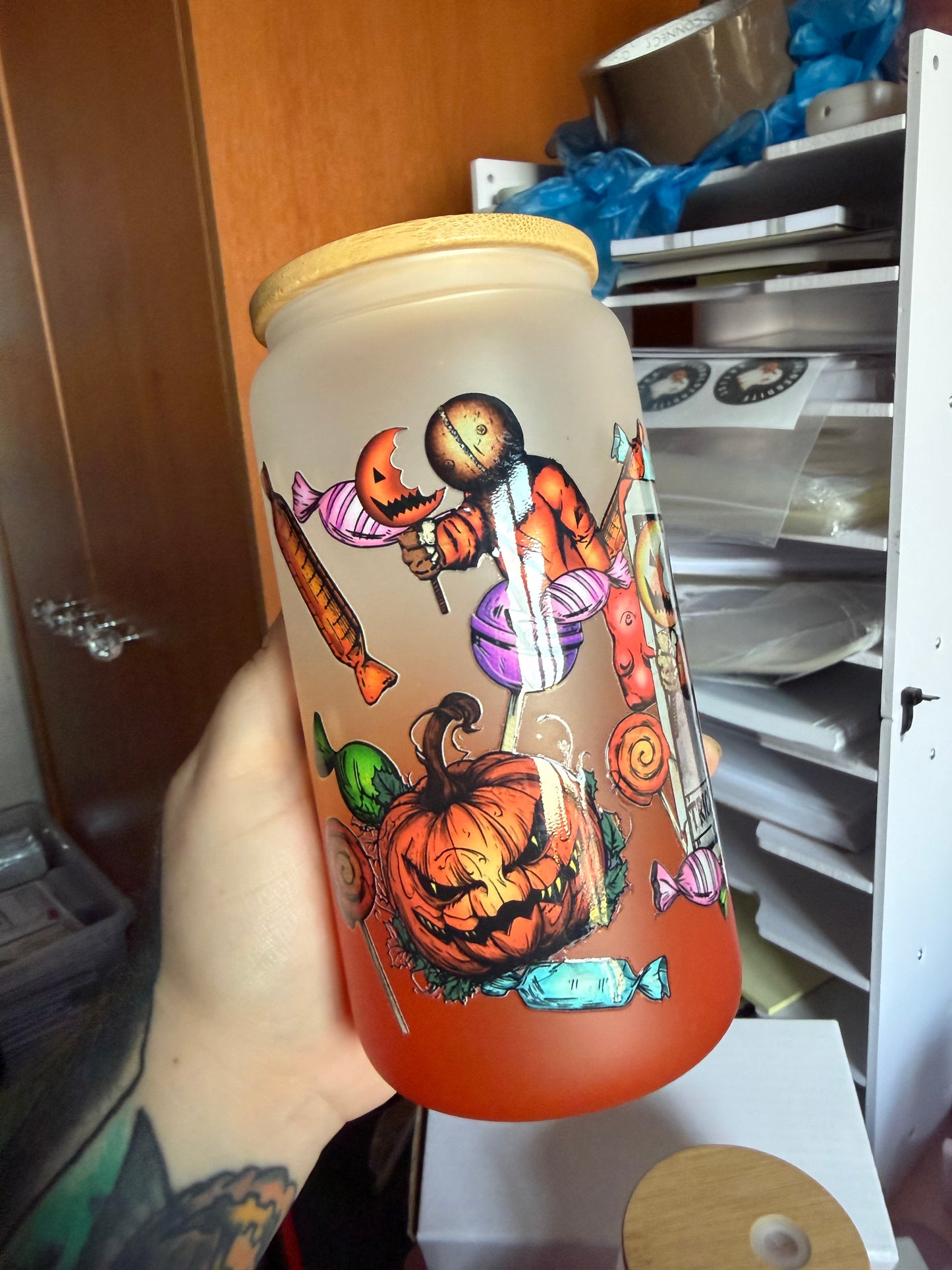 Trick r Treat Glass Cup