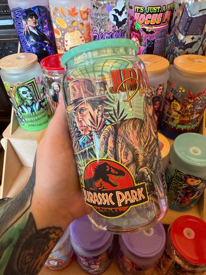 Dinosaurs 16oz Glass Cup