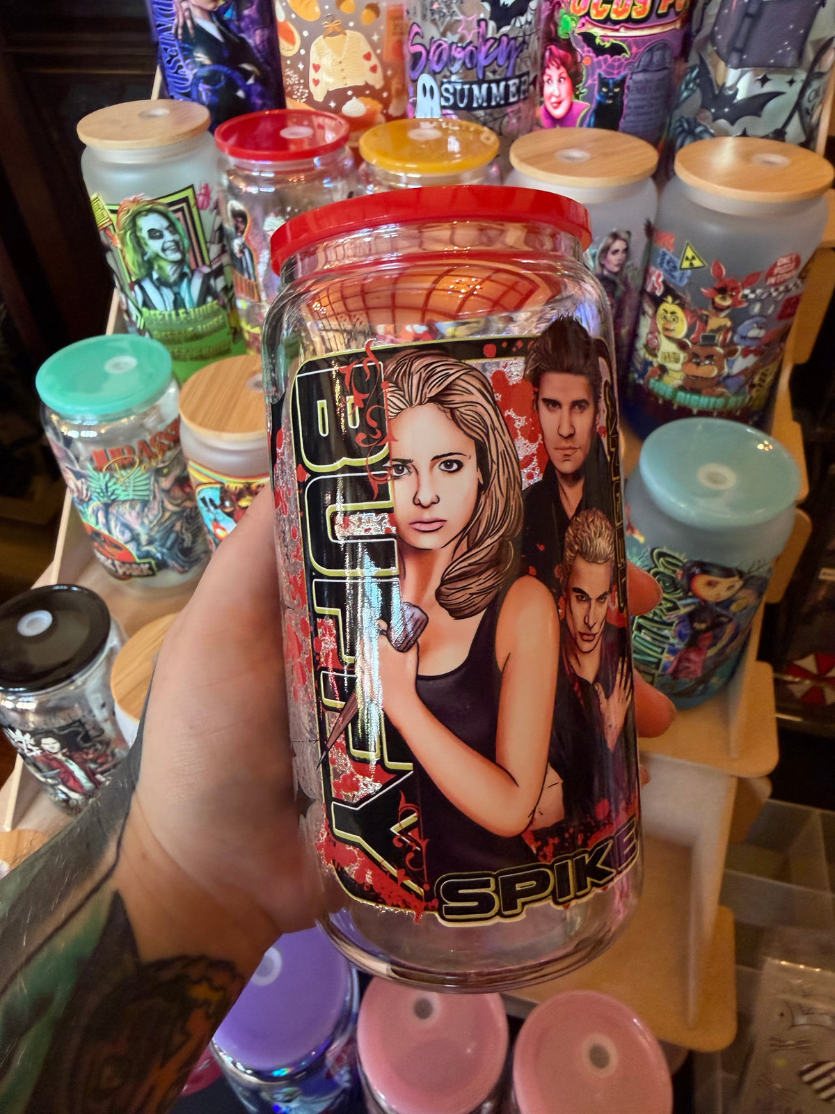 Vampire Slayer 16oz Glass Cup