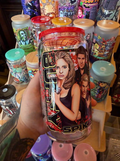 Vampire Slayer 16oz Glass Cup