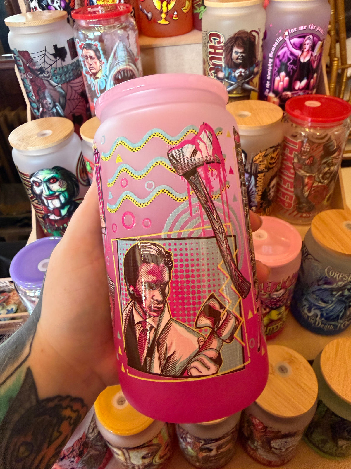 Psycho Glass Cup