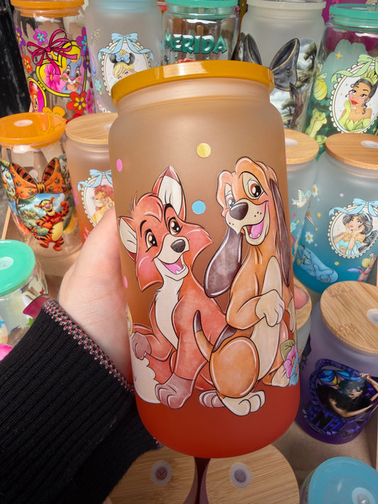Fox & Hound Glass Cup