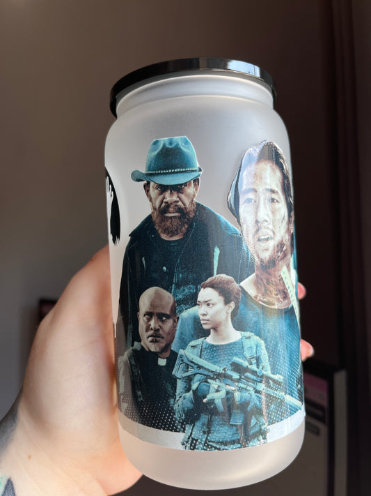 TWD Libbey Glass Cup With Straw