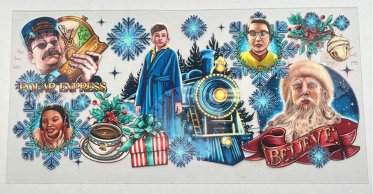 Polar Express Glass Cup Wrap