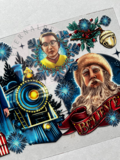 Polar Express Glass Cup Wrap
