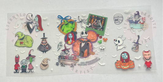 Nightmare Before Christmas Wrap Glass Cup