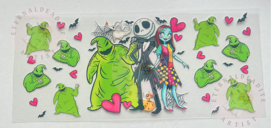 Nightmare Before Christmas Glass Cup Wrap