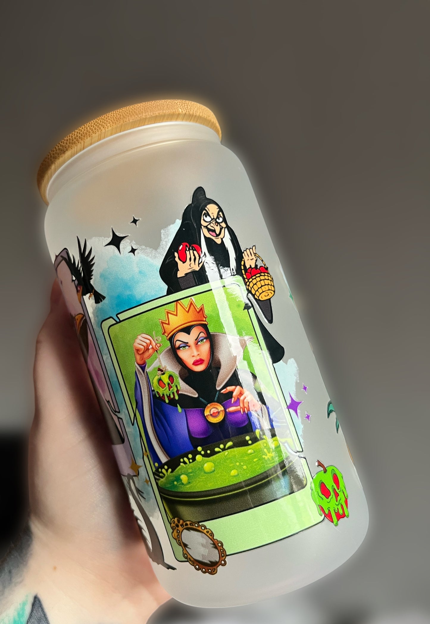 Disney Villains Frosted Glass Cup