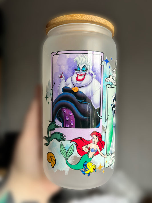 Disney Villains Frosted Glass Cup