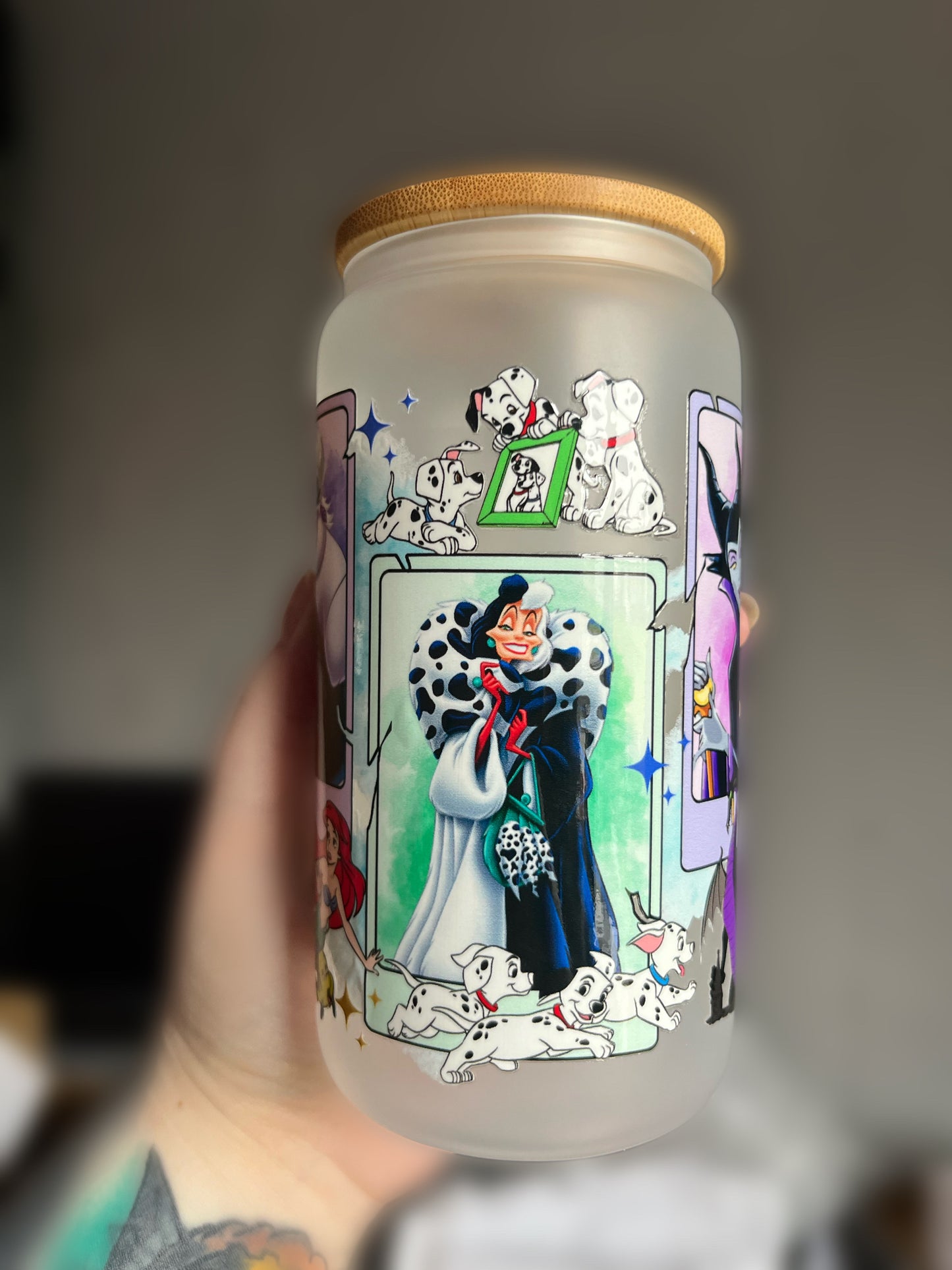 Disney Villains Frosted Glass Cup