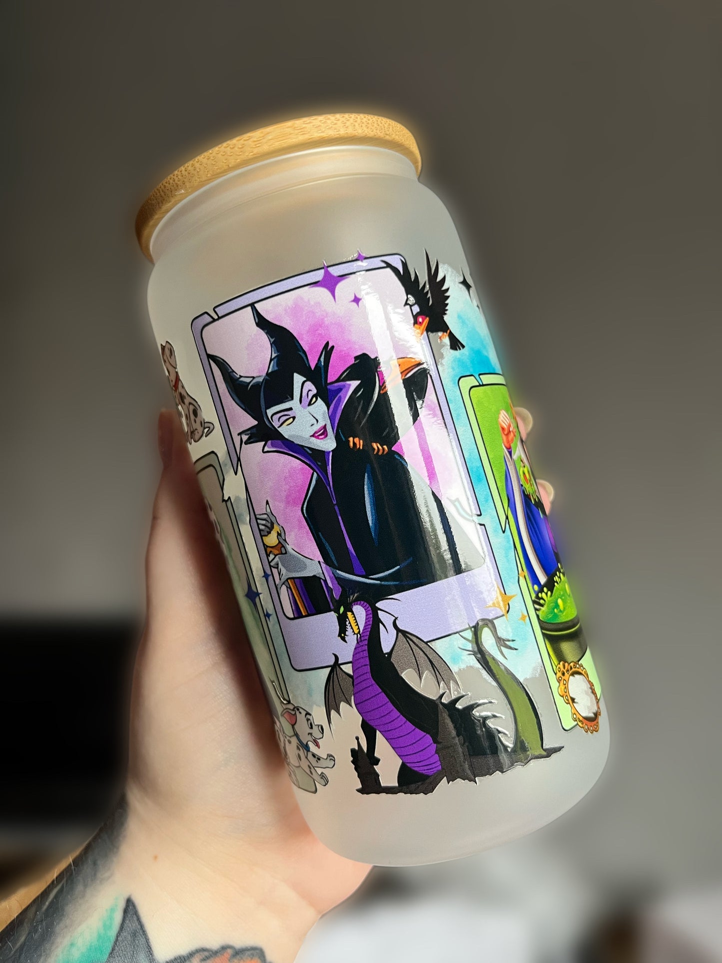 Disney Villains Frosted Glass Cup