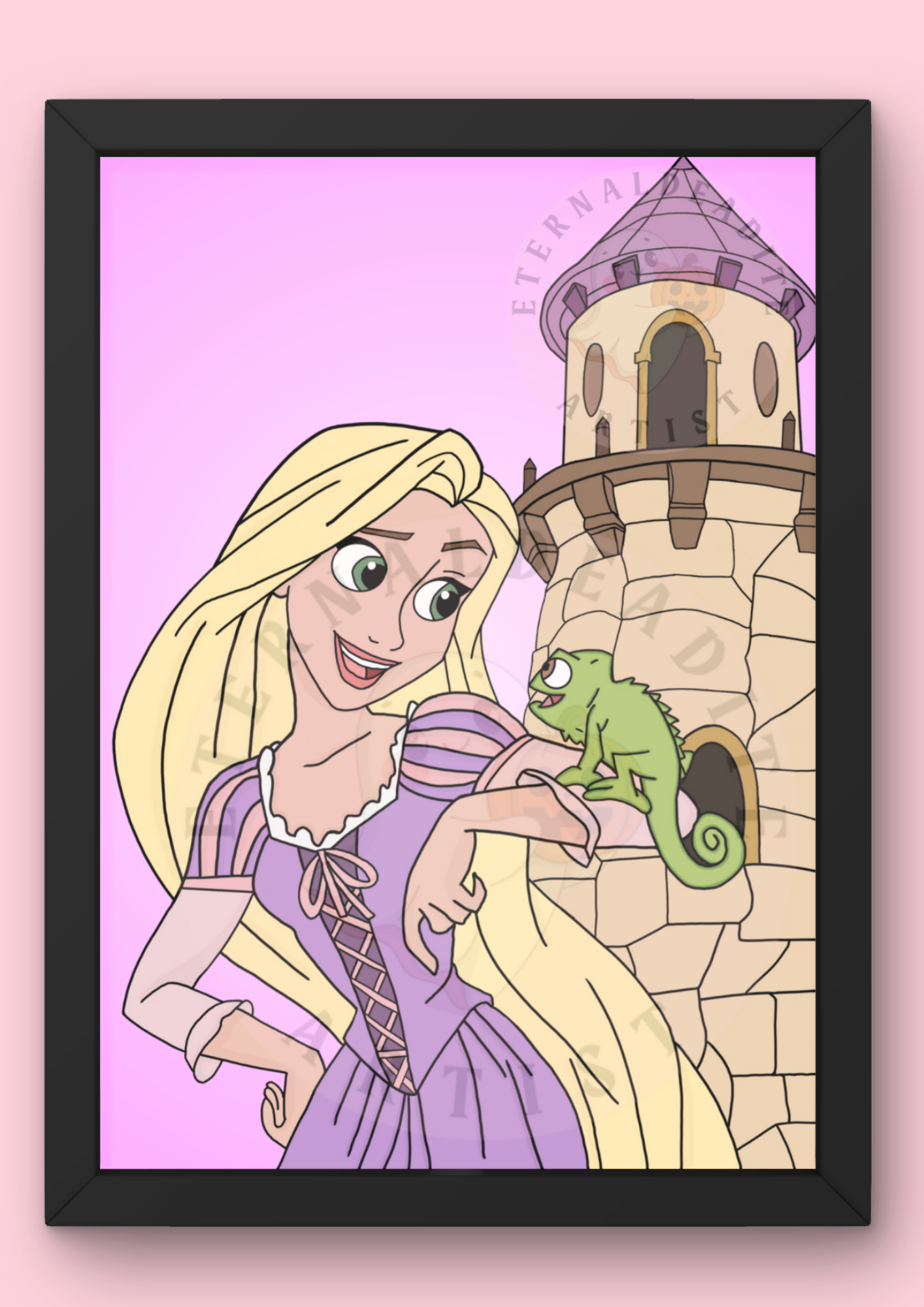 Rapunzel & Pascal Print